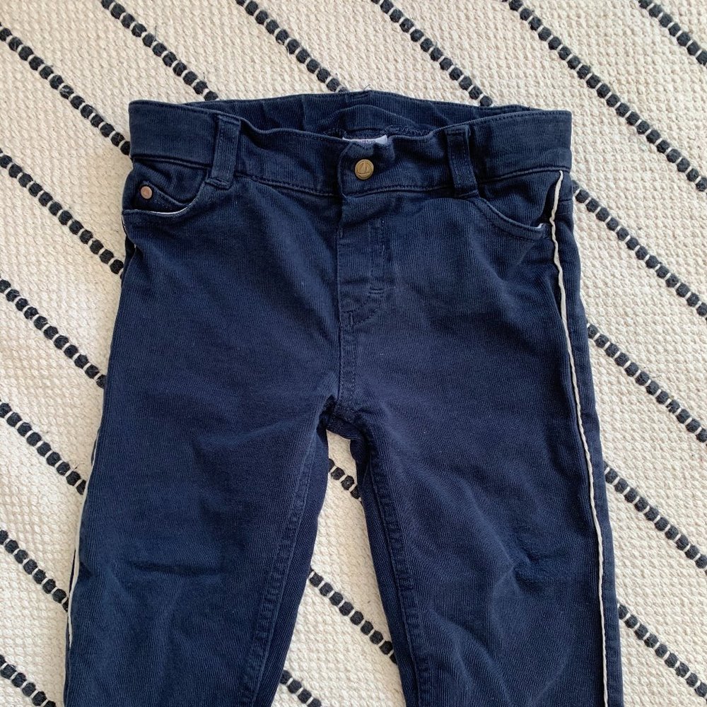 Petit Bateau navy pants striped, 18 months